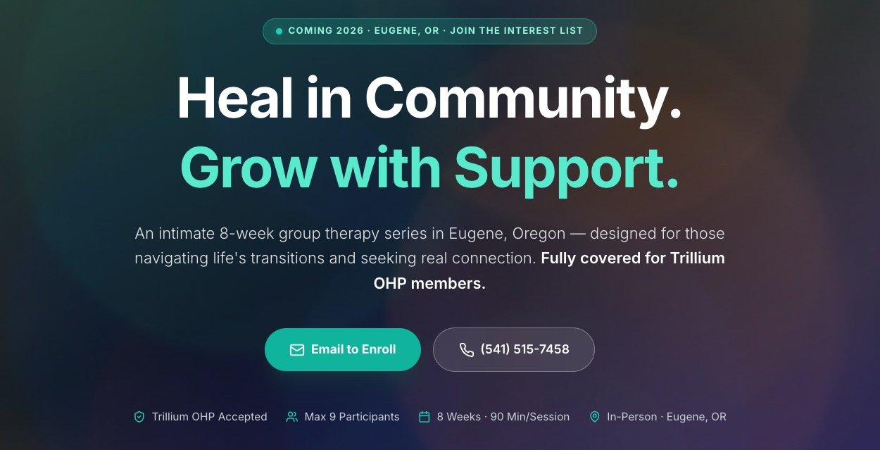 An intimate 8-week group series